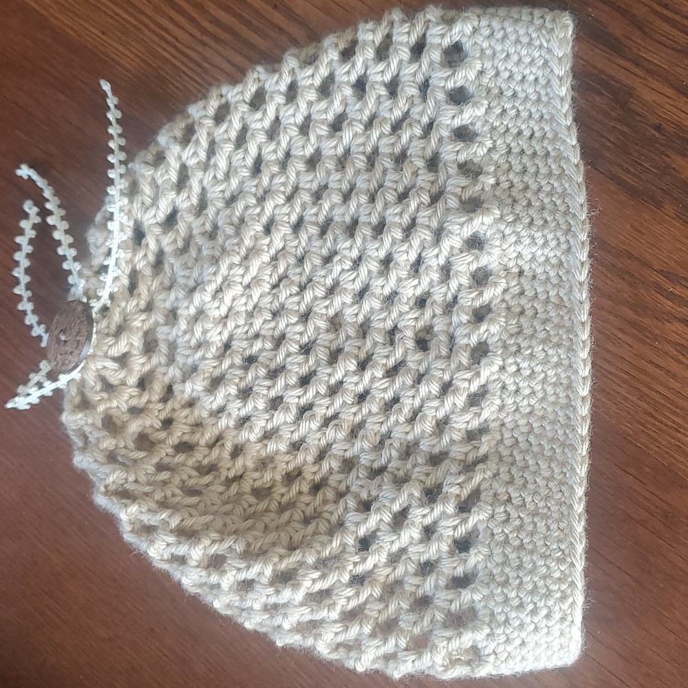 Beige Crochet Women's Beanie